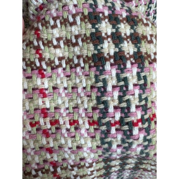 Burberry of London Multicolor Wool & Cashmere Woven Knit Scarf With Fringe - Picture 4 of 5